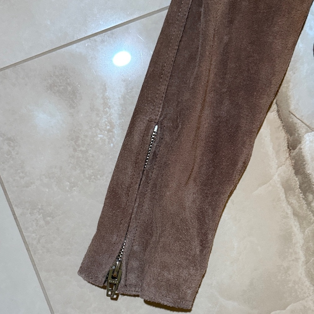 Blank NYC Chocolate Suede Leather Jacket - Picture 4 of 9